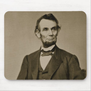 Portret van Abraham Lincoln (1809-65) (foto) Muismat