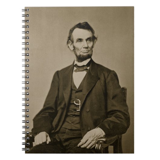 Portret van Abraham Lincoln (1809-65) (foto) Notitieboek (Voorkant)