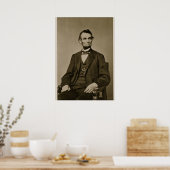 Portret van Abraham Lincoln (1809-65) (foto) Poster (Keuken)