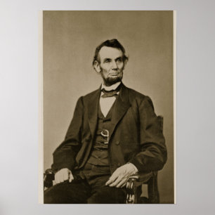 Portret van Abraham Lincoln (1809-65) (foto) Poster