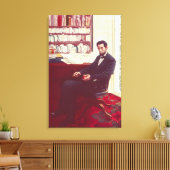 Portret van Abraham Lincoln Canvas Afdruk (Insitu (Woonkamer))