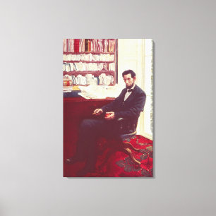 Portret van Abraham Lincoln Canvas Afdruk