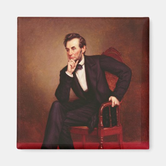 Portret van Abraham Lincoln Magneet (Voorkant)