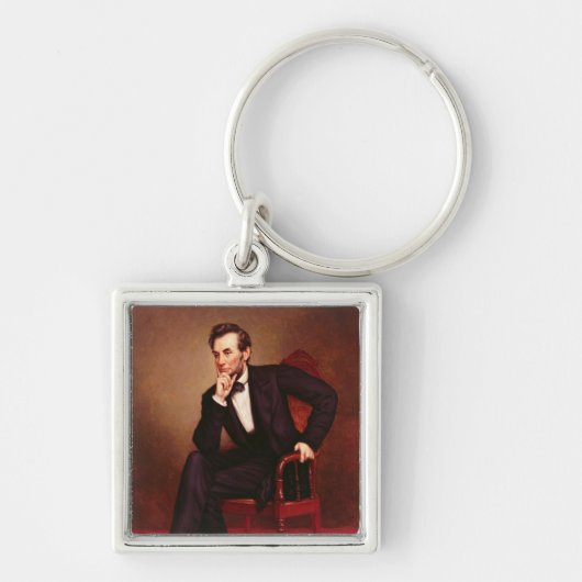 Portret van Abraham Lincoln Sleutelhanger (Voorkant)