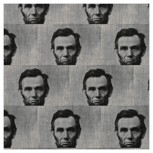 Portret van Abraham Lincoln Stof (Swatch)