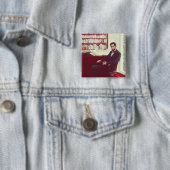 Portret van Abraham Lincoln Vierkante Button 5,1 Cm (In situ)