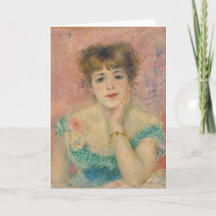 Portret van actrice Jeanne Samary, Auguste Renoir Kaart