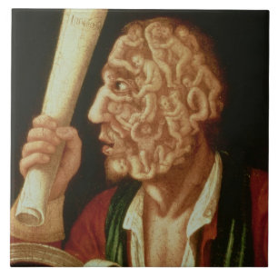 Portret van Adam (olie) Tegeltje