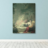 Portret van Adelaide Maria uit Iveagh Canvas Afdruk (Insitu (Houten vloer))