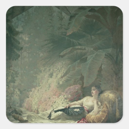 Portret van Adelaide Maria uit Iveagh Vierkante Sticker (Voorkant)