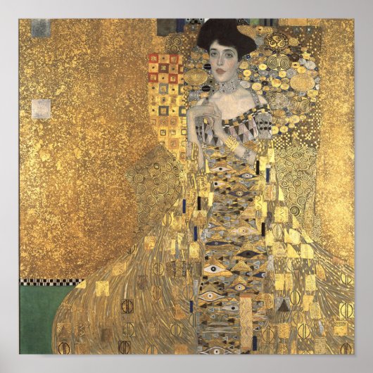 Portret van Adele Bloch-Bauer 1, Klimt Art Poster (Voorkant)