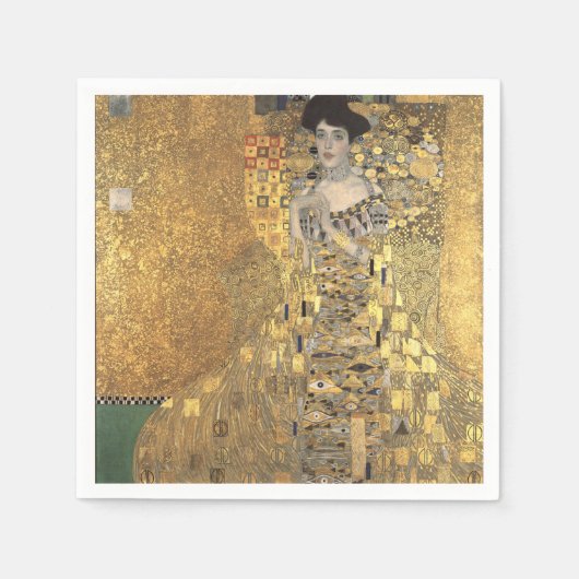 Portret van Adele Bloch-Bauer 1, Klimt Art Servet (Voorkant)
