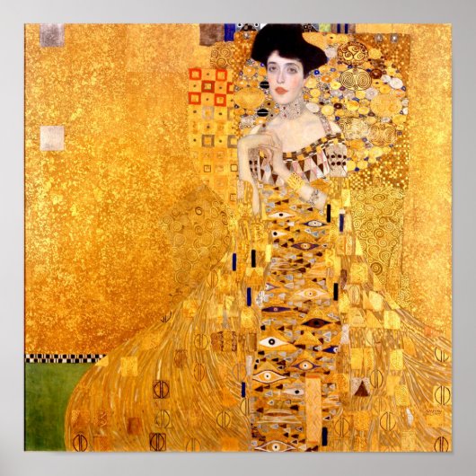 Portret van Adele Bloch-Bauer door Gustav Klimt Poster (Voorkant)