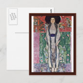 Portret van Adele Bloch-Bauer door Klimt Gustav Briefkaart (Voorkant / Achterkant)