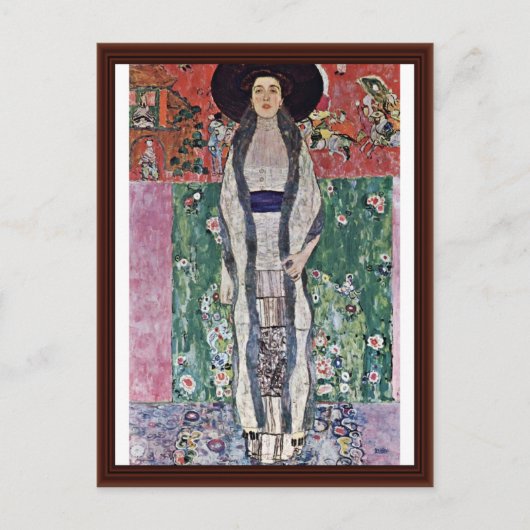 Portret van Adele Bloch-Bauer door Klimt Gustav Briefkaart (Voorkant)
