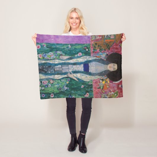 Portret van Adele Bloch Bauer, Gustav Klimt Fleece Deken (In situ)