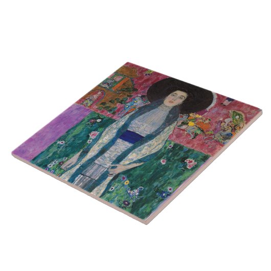 Portret van Adele Bloch Bauer, Gustav Klimt Tegeltje (Zijkant)