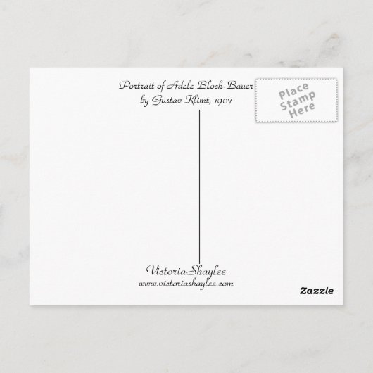 Portret van Adele Bloch-Bauer I Briefkaart (Achterkant)