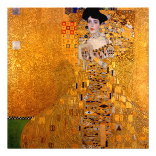 Portret van Adele Bloch-Bauer I door Klimt Foto Afdruk