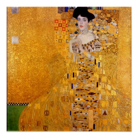 Portret van Adele Bloch-Bauer I - Gustav Klimt Perfect Poster (Voorkant)