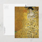 Portret van Adele Bloch-Bauer I Klimt Briefkaart (Voorkant / Achterkant)