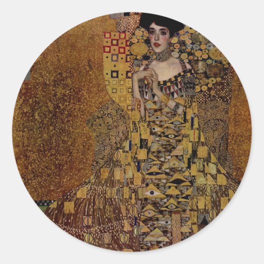 Portret van Adele Bloch-Bauer I Ronde Sticker (Voorkant)