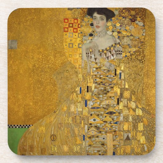 Portret van Adele Bloch-Bauer I van Gustav Klimt Bier Onderzetter (Voorkant)