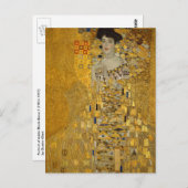 Portret van Adele Bloch-Bauer I van Gustav Klimt Briefkaart (Voorkant / Achterkant)