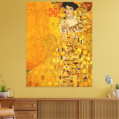 Portret van Adele Bloch-Bauer I van Gustav Klimt Canvas Afdruk (Insitu (Woonkamer))
