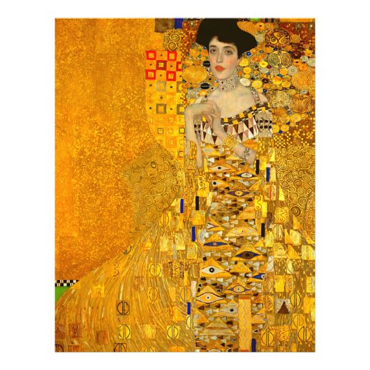 Portret van Adele Bloch-Bauer I van Gustav Klimt Foto Afdruk (Voorkant)
