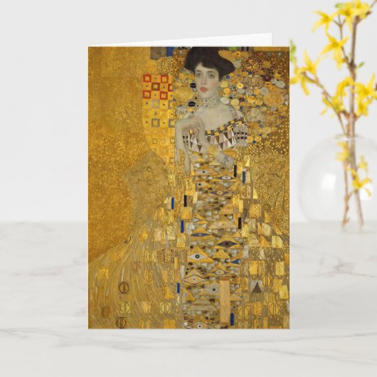 Portret van Adele Bloch-Bauer I van Gustav Klimt Kaart (Gele Bloem)