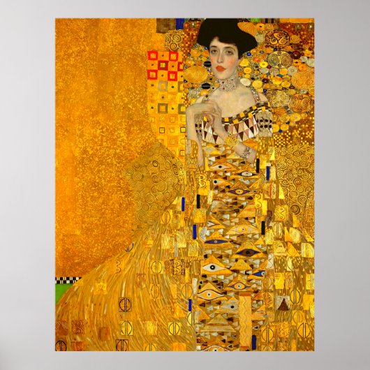 Portret van Adele Bloch-Bauer I van Gustav Klimt Poster (Voorkant)