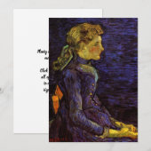 Portret van Adeline Ravoux door Vincent van Gogh Kaart (Voorkant / Achterkant)