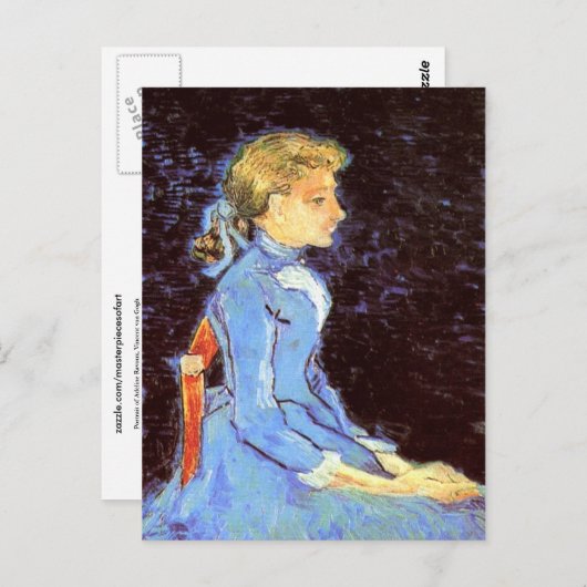 Portret van Adeline Ravoux, Van Gogh Fine Art Briefkaart (Voorkant / Achterkant)