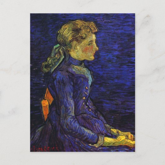Portret van Adeline Ravoux, Van Gogh Fine Art Briefkaart (Voorkant)