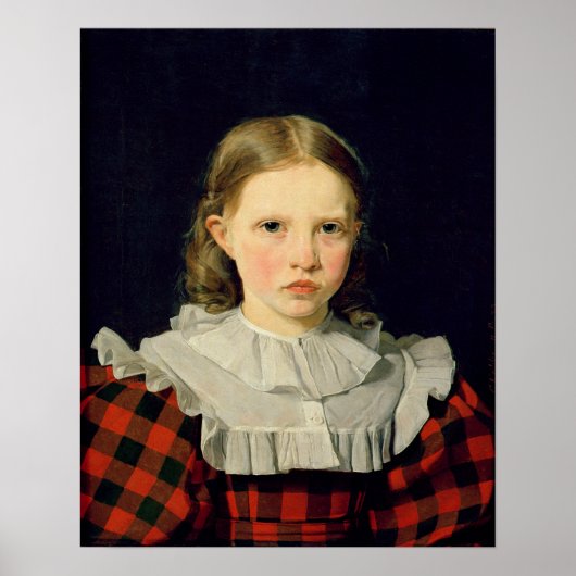 Portret van Adolphine Kobke 19 juni 1832 Poster (Voorkant)