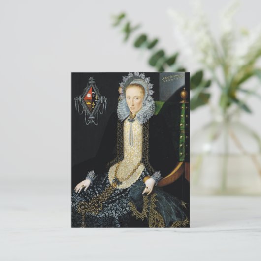 Portret van Adriana van Nesse, 1611 Briefkaart (Staand voorkant)