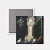 Portret van Adriana van Nesse, 1611 Magneet (Voorkant / Achterkant)