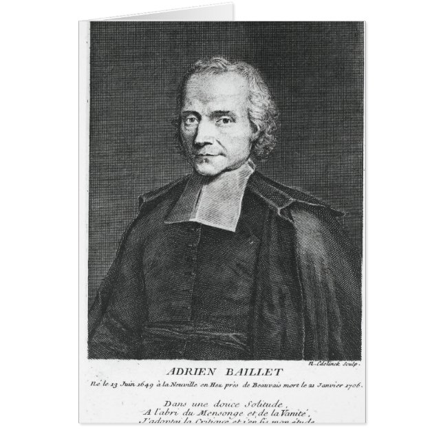 Portret van Adrien Baillet (Voorkant)