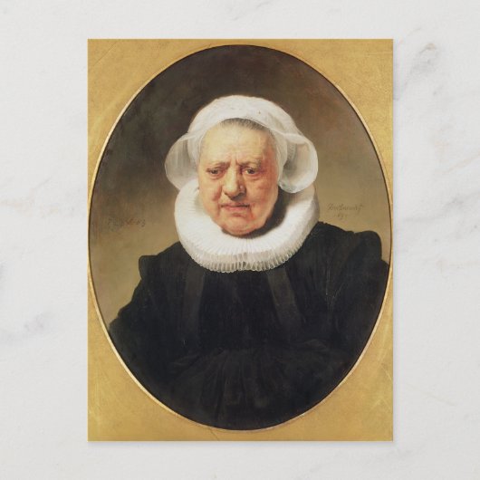 Portret van Aechje Claesdar, 1634 Briefkaart (Voorkant)
