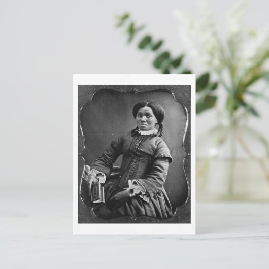 Portret van Afrikaanse Amerikaanse vrouw ~ 1850 Briefkaart (Staand voorkant)