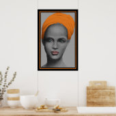 Portret van Afrikaanse Amerikaanse vrouw Poster (Keuken)