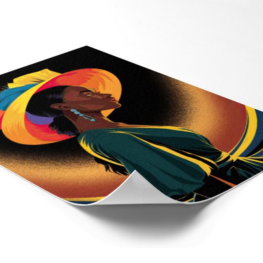 Portret van Afrikaanse schoonheid Poster (Hoek)