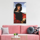 Portret van Agnolo Doni door Raphael Sanzio Canvas Afdruk (Insitu (Woonkamer))