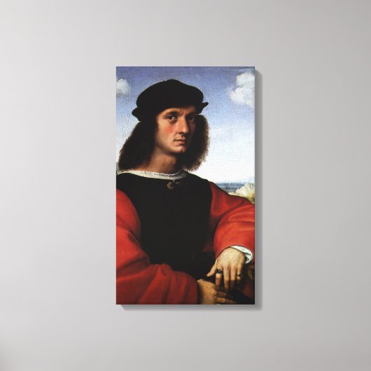 Portret van Agnolo Doni door Raphael Sanzio Canvas Afdruk (Voorkant)