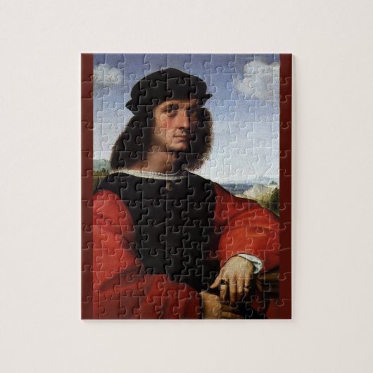 Portret van Agnolo Doni door Raphael Sanzio Legpuzzel (Verticaal)