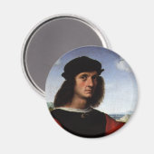 Portret van Agnolo Doni door Raphael Sanzio Magneet (Voorkant / Achterkant)