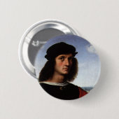 Portret van Agnolo Doni door Raphael Sanzio Ronde Button 5,7 Cm (Voorkant /achterkant)