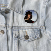 Portret van Agnolo Doni door Raphael Sanzio Ronde Button 5,7 Cm (In situ)