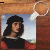 Portret van Agnolo Doni door Raphael Sanzio Sleutelhanger (Achterkant)